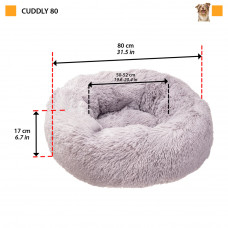 Лежак - кровать для собак и кошек Ferplast Cuddly (Ферпласт Кадли) Ø 80 x 17 cm - 80, Коричневый