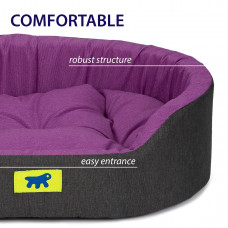 Лежак - кровать для собак и кошек Ferplast Dandy C Colour (Ферпласт Денди С Колор) 65 x 46 x h 17 cm - 65, Фиолетовый