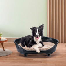 Лежанка - диван для собак и кошек Ferplast Throne (Ферпласт Трон) 82х59.5х29.5 см - 8, Черный