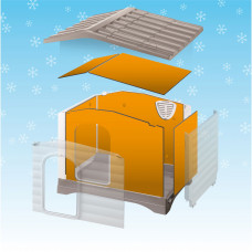 Набір ізоляційних панелей для собачої будки Ferplast Dogvilla (Ферпласт Догвілла) 74 х 57 х h 9 см - 90