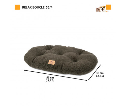 Лежак - подушка для кошек и собак Ferplast Relax Bouclе (Ферпласт Релакс) 55 x 36 cм - 55/4, Серый