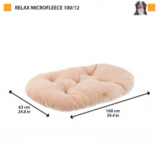 Лежак - подушка для собак и котов из микрофлиса Ferplast Relax Microfleece (Ферпласт Релакс Микрофлис) 100 x 63 cm - 100/12, Бежевый