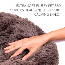 Лежак - кровать для собак и кошек Ferplast Cuddly (Ферпласт Кадли) Ø 60 x 14 cm - 60, Коричневый