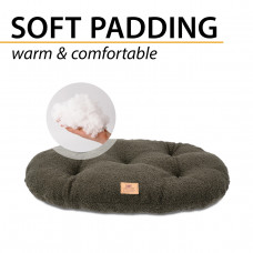 Лежак - подушка для кошек и собак Ferplast Relax Bouclе (Ферпласт Релакс) 85 x 55 cм - 89/10, Темно-зеленый