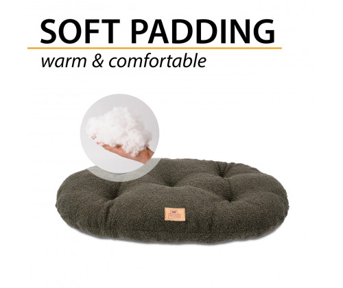 Лежак - подушка для кошек и собак Ferplast Relax Bouclе (Ферпласт Релакс) 85 x 55 cм - 89/10, Темно-зеленый