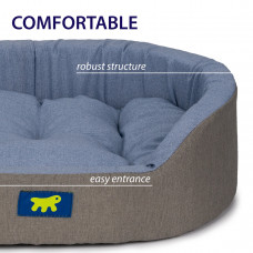 Лежак - кровать для собак и кошек Ferplast Dandy C Colour (Ферпласт Денди С Колор) 110 x 70 x h 23 cm - 110, Голубой