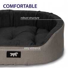 Лежак - кровать для собак и кошек Ferplast Dandy C Colour (Ферпласт Денди С Колор) 110 x 70 x h 23 cm - 110, Коричневый