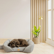 Лежак - диван для собак и кошек Ferplast Pamper Bouclе (Ферпласт) 78х56х22 см - 80, Серый