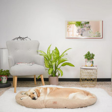 Лежак - подушка для собак и котов из микрофлиса Ferplast Relax Microfleece (Ферпласт Релакс Микрофлис) 100 x 63 cm - 100/12, Бежевый