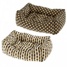 Лежак - диванчик для собак и кошек Ferplast Coccolo С (Ферпласт Кокколо С) 55 x 45 x h 20 cm - COCCOLO C 50, Черный с белым