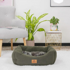 Лежанка - софа для собак и кошек Ferplast Coccolo Microfleece (Ферпласт Кокколо Микрофлис) 55 x 45 x h 20 cm - 50, Серый