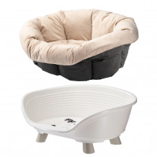 Лежанка - диван для собак и кошек Ferplast Sofà Throne (Ферпласт Софа Трон) 85х62х33 см - 8, Белый