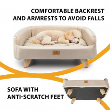 Лежак - диван для собак и кошек Ferplast Yuki (Ферпласт) 82 x 57 x h 31 cм - М