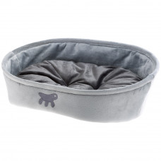 Лежанка - кровать для собак и кошек Ferplast Laska (Ферпласт Ласка) 55 х 40 х h 18.5 см - 55, Серый