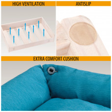 Деревянная кровать - лежак для собак и кошек Ferplast Hall (Ферпласт Хелл)