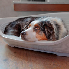 Пластиковый лежак для собак и кошек Ferplast Siesta Deluxe (Ферпласт Сиеста Делюкс) 93.5 х 68 х h 28.5 см - 10, Бордовый