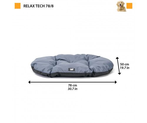 Подушка устойчива к царапинам и водоотталкивающая для собак и котов Ferplast Relax Tech (Ферпласт Релакс Теч) 78 x 50 cm - 78/8, Серый