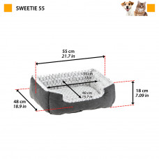 Лежанка для собак и кошек Ferplast Sweetie (Ферпласт Свити) 55 x 48 x h 18 cм - 55