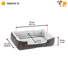 Лежанка для собак и кошек Ferplast Sweetie (Ферпласт Свити) 74 x 61 x h 19 cм - 70