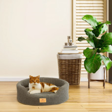 Лежак - кровать для собак и кошек Ferplast Dandy Bouclе (Ферпласт Денди) 45х35х13 см - 45, Темно-зеленый