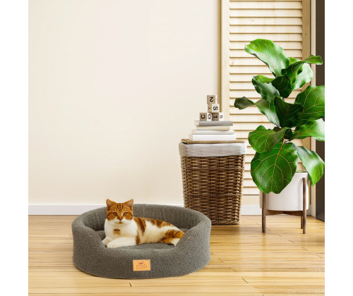 Лежак - кровать для собак и кошек Ferplast Dandy Bouclе (Ферпласт Денди) 45х35х13 см - 45, Темно-зеленый