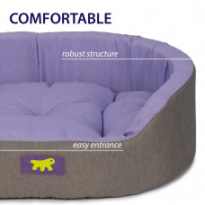 Лежак - кровать для собак и кошек Ferplast Dandy C Colour (Ферпласт Денди С Колор) 110 x 70 x h 23 cm - 110, Лиловый