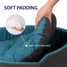 Лежак - кровать для собак и кошек Ferplast Dandy C Colour (Ферпласт Денди С Колор) 45 x 35 x h 13 cm - 45, Темно-Бирюзовый