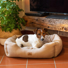 Лежанка - софа для собак и кошек Ferplast Coccolo Microfleece (Ферпласт Кокколо Микрофлис) 66 x 50 x h 20 cm - 60, Бежевый