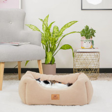 Лежанка - софа для собак и кошек Ferplast Coccolo Microfleece (Ферпласт Кокколо Микрофлис) 55 x 45 x h 20 cm - 50, Бежевый