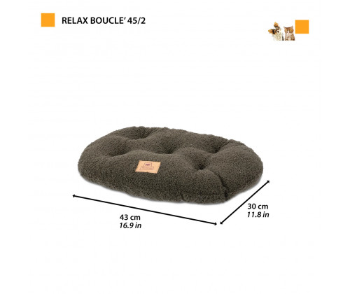 Лежак - подушка для кошек и собак Ferplast Relax Bouclе (Ферпласт Релакс) 43 x 30 cм - 45/2, Темно-зеленый