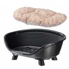 Лежанка - диван для собак и кошек Ferplast Throne (Ферпласт Трон) 61,5 x 45 x h 26 cм - 4, Черный