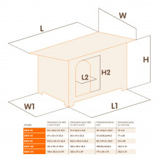 Будка дерев'яна для собак Ferplast Baita (Ферпласт Байта) 140 x 85.5 x h 87 см - BAITA 120