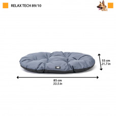 Подушка устойчива к царапинам и водоотталкивающая для собак и котов Ferplast Relax Tech (Ферпласт Релакс Теч) 85 x 55 cm - 89/10, Серый