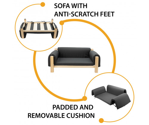 Лежак - диван для собак и кошек Ferplast Mizu (Ферпласт) 84 x 52 x h 34 cм - М Лежак - диван для собак и кошек Ferplast Mizu (Ферпласт) 84 x 52 x h 34 cм - М