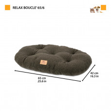 Лежак - подушка для кошек и собак Ferplast Relax Bouclе (Ферпласт Релакс) 65 x 42 cм - 65/6, Темно-зеленый