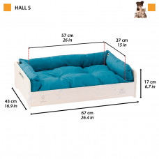 Деревянная кровать - лежак для собак и кошек Ferplast Hall (Ферпласт Хелл)