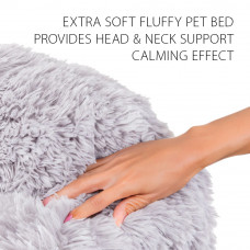 Лежак - кровать для собак и кошек Ferplast Cuddly (Ферпласт Кадли) Ø 80 x 17 cm - 80, Серый