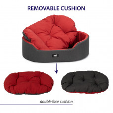 Лежак - кровать для собак и кошек Ferplast Dandy C Colour (Ферпласт Денди С Колор) 45 x 35 x h 13 cm - 45, Красный