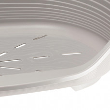 Пластиковый лежак для котов и собак Ferplast Siesta Deluxe (Ферпласт Сиеста Делюкс) 49 x 36 x h 17,5 cm - 2, Светло-серый