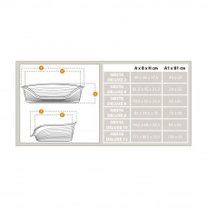 Пластиковий лежачик для котів і собак Ferplast Siesta Deluxe (Ферпласт Сеєста Деллюкс) 82 х 59.5 x h 25 см - SIESTA DELUXE 8, Бордовий