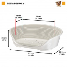Пластиковый лежак для котов и собак Ferplast Siesta Deluxe (Ферпласт Сиеста Делюкс) 82 x 59,5 x h 25 cm - 8, Светло-зеленый