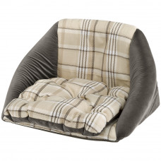 Мягкий домик трансформирующийся в лежак для кошек Ferplast Edinburgh (Ферпласт Единбург) Коричневый