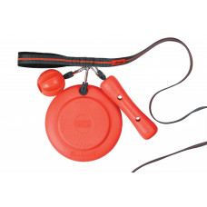 Міцна іграшка для собак фрисбі — літальна тарілка з карабіном Dexas Off-Leash Frisbee Flyer (Дексас Оф Ліш)