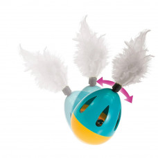 Игрушка - мяч для котов из пластика с искусственными перьями Ferplast PA 5415 (Ферпласт ПиЕй 5415)
