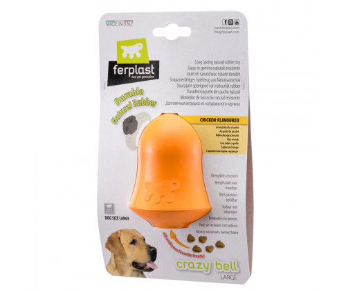 Игрушка из каучука для собак с тайником для корма Ferplast Crazy Bell (Ферпласт Крейзи Белл)