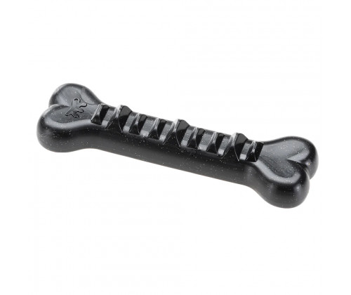 Жевательная игрушка кость с отверстиями для корма  для собак Ferplast Smile Bone (Ферпласт Смайл Бон) Черный