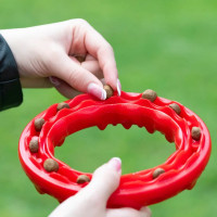 Жевательная игрушка для собак с кристаллами бикарбоната Ferplast Smile (Ферпласт Смайл) Ø 16 x 3,2 cm - M, Красный