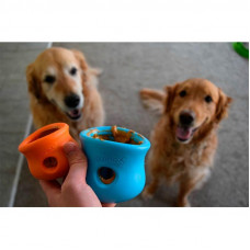 Игрушка головоломка для собак с тайником для лакомств West Paw Toppl Treat Toy Large (Вест Пав Топпи) Маленький - 8 см., Голубой