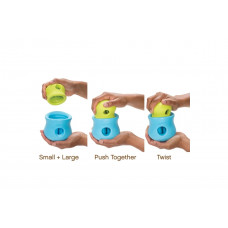 Игрушка головоломка для собак с тайником для лакомств West Paw Toppl Treat Toy Large (Вест Пав Топпи) Очень большой 12 см, Голубой