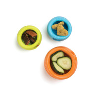 Іграшка головоломка для собак з прихованим пакетом для ласощів West Pow Toppl Treat Toy Large (Вест Пав Топпі) маленький - 8 см., Оранжевий